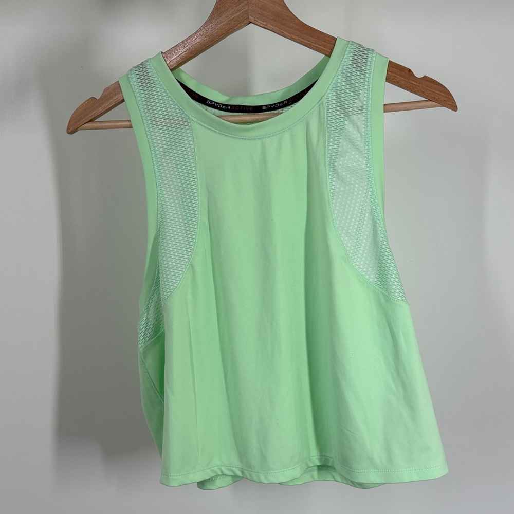 Spyder Light Green Tank Top